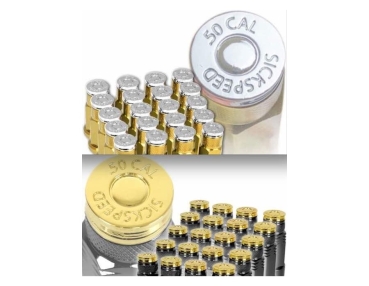 SICKSPEED Caps .50 CAL Bullet for 3pcs LugNuts 20pcs