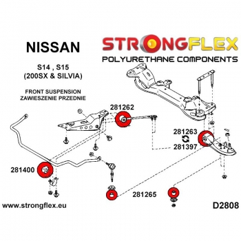 Nissan S14 S15 Silvia 200sx Suspension PU Bushing Kit SPORT Complete STRONGFLEX 286116A