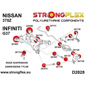 Nissan 370Z G37 G37S Suspension Bushing Kit STREET STRONGFLEX PU 286200B