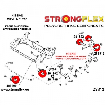 Nissan Skyline R33 R34 RWD Suspension Bushing Kit SPORT STRONGFLEX PU 286217A