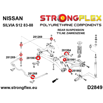 Nissan S12 83-88 Silvia Suspension Bushing Kit SPORT - STRONGFLEX PU 286228B