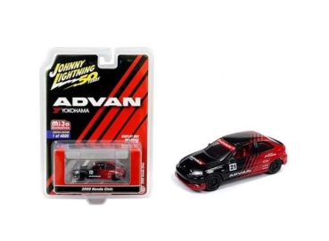 1/64 Honda 2000 Civic Advan Yokohama, Rot/ Schwarz