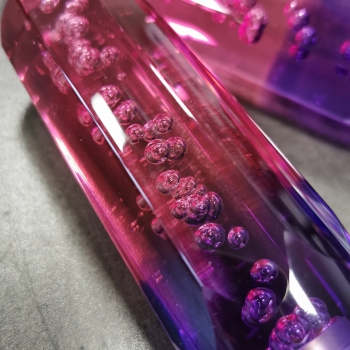 Bubble Dildo Style Shift Gear Knob 15cm / 20cm Pink Purple (LED Option)