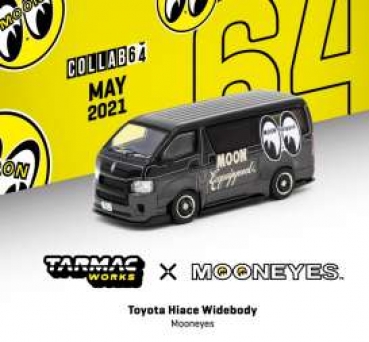 1/64 Tarmac Toyota Hiace Widebody Mooneyes Black