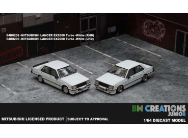 1/64 BM Creations Mitsubishi Lancer EX2000 Turbo White LHD