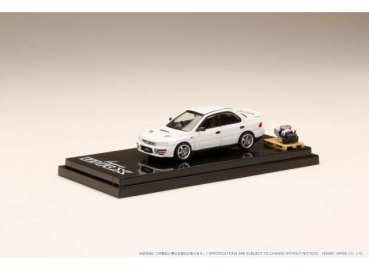 1/64 Hobby Japan Subaru Imppreza WRX GC8 mit Motor Weiß