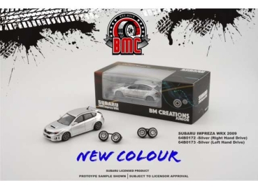 1/64 Subaru Impreza 2009 GRB Hatch Silber LHD - BM Creations