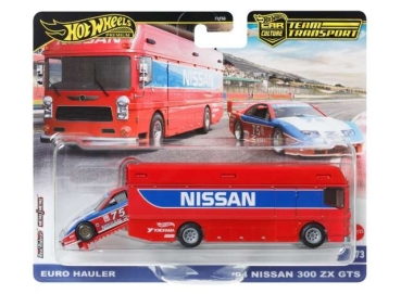 Hot Wheels 1/64  '94 Nissan 300 ZX GTS + Euro Hauler