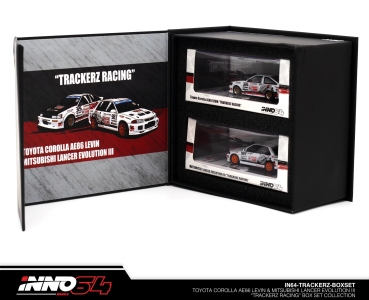 1/64 Toyota Corolla Levin AE86 #326 & Mitsubishi Lancer EVO III #963 *Trackerz Racing* Set - INNO64