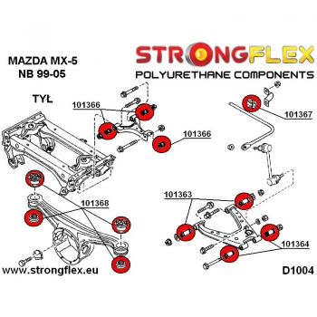 Mazda MX-5 NB Suspension Bushing Kit SPORT STRONGFLEX PU 106137A