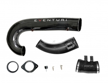 Eventuri Honda Civic Type R FK2 15-17 Black Carbon Charge Pipe - With Carbon MAF tube