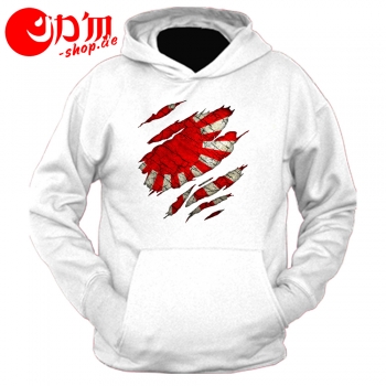 Ripped Rising Sun Hoodie / Sweatshirt / Pullover