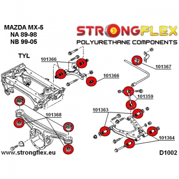 Mazda MX-5 NA 89-98 Suspension Bushing Kit Hinterachse STREET STRONGFLEX