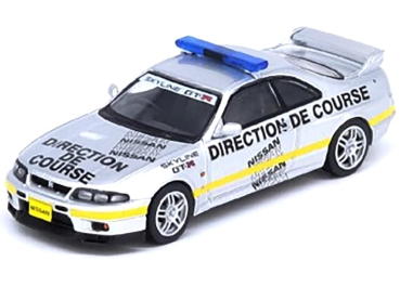 1/64 INNO64 1997Nissan skyline gtr r33 24 stunden le manse official pace car, silver/yellow