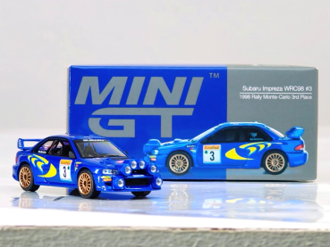 1/64 Subaru Impreza WRC98 #3 1998 Rally Monte-Carlo 3rd Place - Mini GT