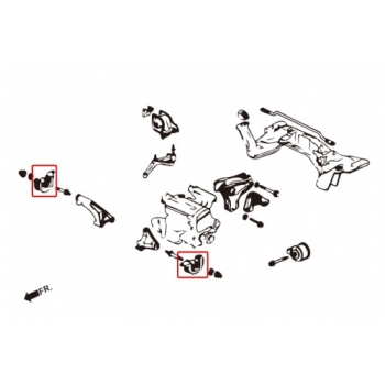 Hardrace Honda Civic / Integra EG / EK / DC2 Motorhalter Vorne Unten Hart