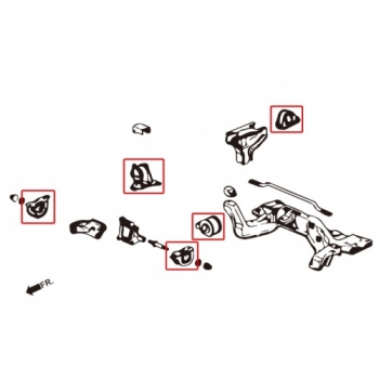 Hardrace Honda Integra DC2 B16/B18 Engine Mount Set HARD Version