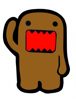 Domo-Kun farbiger Sticker Decal Aufkleber