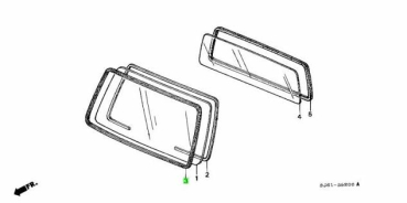 Honda ACTY HA1-5 Windschutzscheibe Dichtung - 2 Stück Set