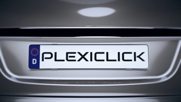 Plexi Click License Plate Holder Clear / Black