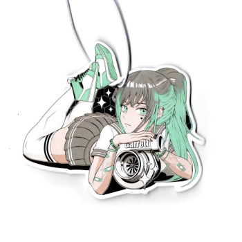 Girl With Turbo Turquoise Air Freshener
