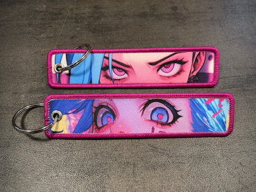 Key Strap Anime Eyes Blau / Pink