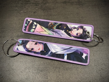 Key Strap Anime Darkgirl Mit Samurai Schwert Lila