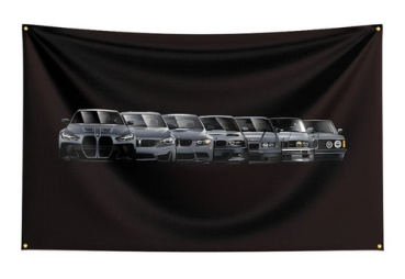 Banner BMW Family Grau 90cm x 150cm