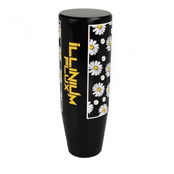 Black Daisy Flower Shift Knob 120mm Illinium Flux