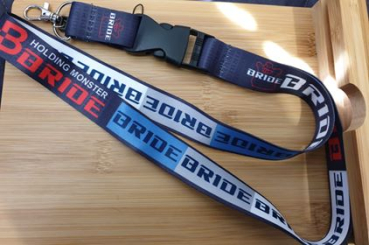 BRIDE Style Schlüsselband Lanyard Blau Grau 56cm