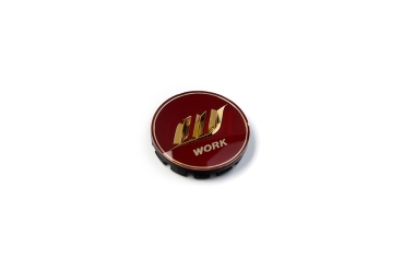 Work Wheels Center Cap Red/Silver - Big Base