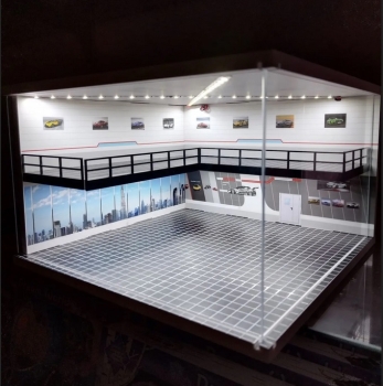 1/64 Car Store Diorama Showroom Big With Lights