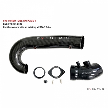 Eventuri Honda Civic FK8 Type R 17+ Black Carbon Charge Pipe