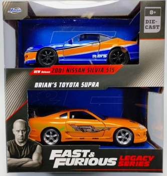 1/32 Fast & Furious Twin Pack 2001 Nissan Silvia S15 / Brian´s Toyota Supra