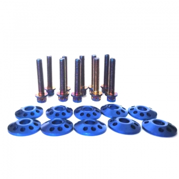 Anodized Dress Up Fender Washer Tital Style 10pcs Set