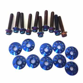 Bolt Washer Aluminium Titan Optik Schraube M6x30mm 10er Set