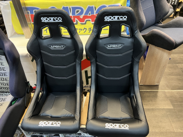 Sparco Sprint Sky Leder FIA Schalensitze Paar - B-Ware