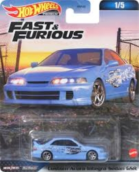 Hot Wheels 1/64 F&F Custom Acura Integra Sedan GSR,blue