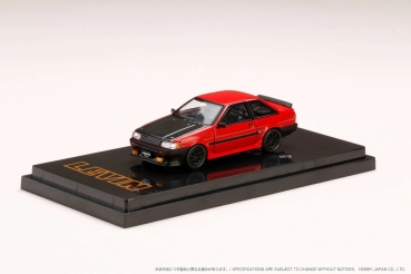 1/64 Hobby Japan Toyota Corolla Levin AE86 2dr GT Apex with Carbon Hood Red Black