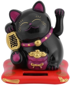 Maneki Neko Happy Cat Black
