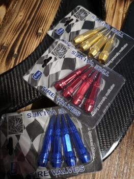 Anodized Spikes Valve Caps Long