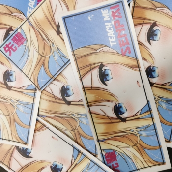"Teach Me Senpai" Blue Japan Style Decal