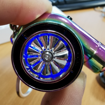 Turbo Keychain with Spooling, BlowOff and Lighter