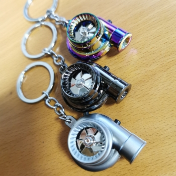 Turbo Keychain with Spooling, LED Light and Blow Off Sound