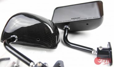 F1 Style Carbon Race Mirror SMALL