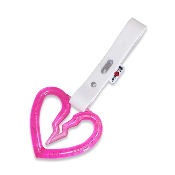 JDM Tsurikawa / Bosozoku  BROKEN HEART Bubble Pink Strap White