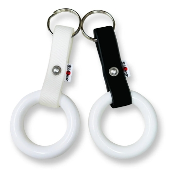JDM Tsurikawa / Bosozoku Ring White Strap Black MINI