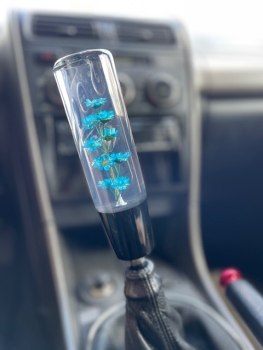 JDM Suichuuka / Flower Schaltknauf LANG blau