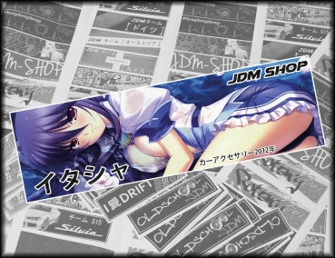 Japan Style Decal "Anime Girl Purple"