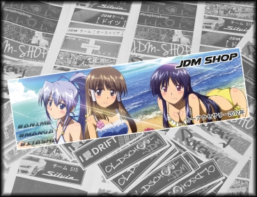 Japan Style Decal "Anime Itasha Girls Beach"